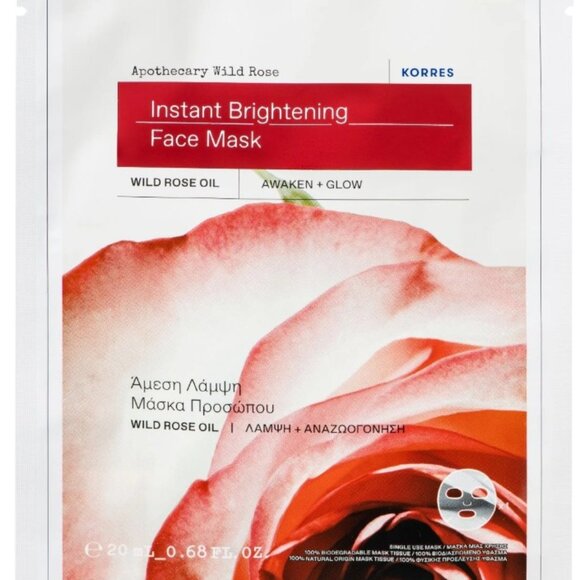 Set of 10 Korres Apothecary Wild Rose Face Sheet Mask - Picture 1 of 3
